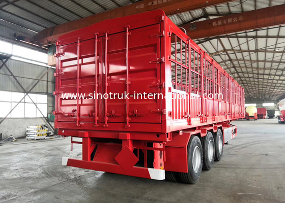 Aanhangwagen van de Koolstofstaal de Semi Vrachtwagen/Semi Lage Bedaanhangwagen 30-60 Ton