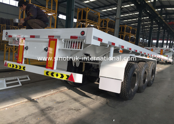 Mn-Staal 3 Semi de Vrachtwagen Flatbed Aanhangwagen die van de Assencontainer Zware Goederen dragen