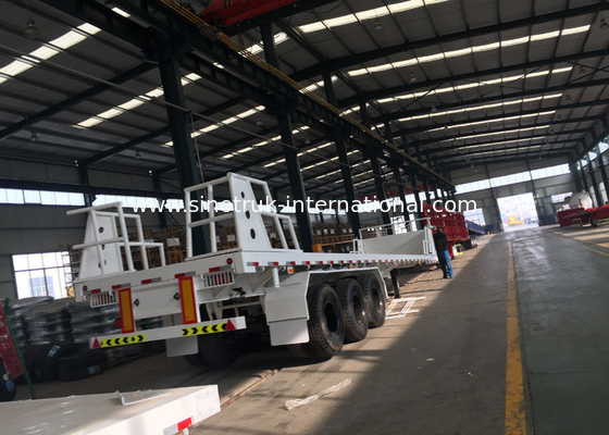 Mn-Staal 3 Semi de Vrachtwagen Flatbed Aanhangwagen die van de Assencontainer Zware Goederen dragen