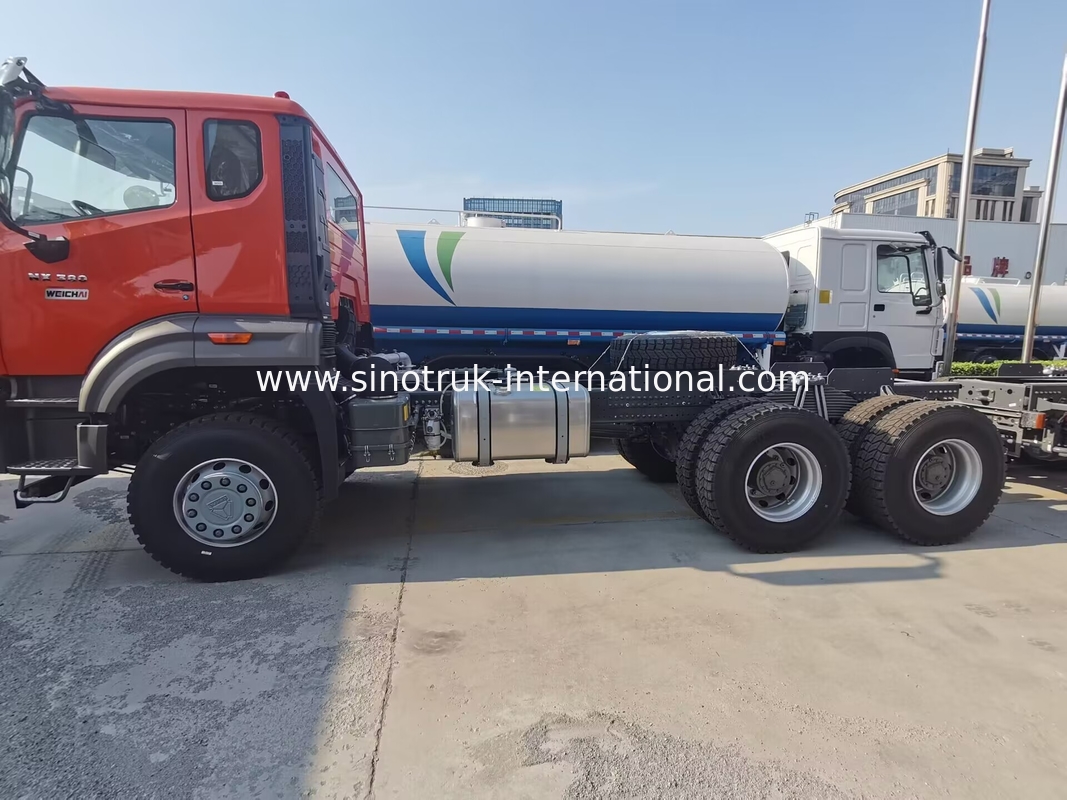 Sinotruk New Howo Tipper Dump Truck Chassis Weichai Motor 6 × 4 LHD Oranje Kleur