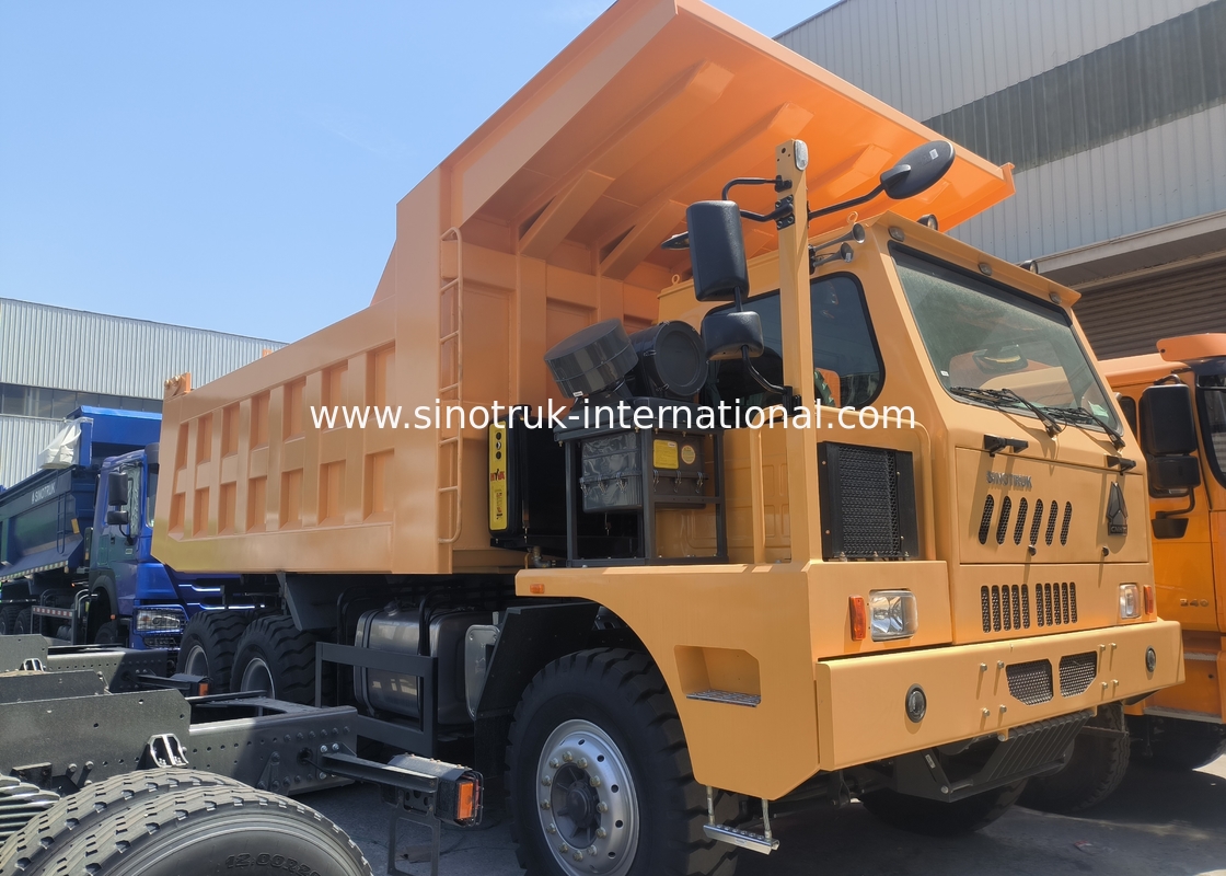 Sinotruk Howo Mining Tipper Dump Truck 90Tons 6 × 4 High Strength Steel Cargo Body