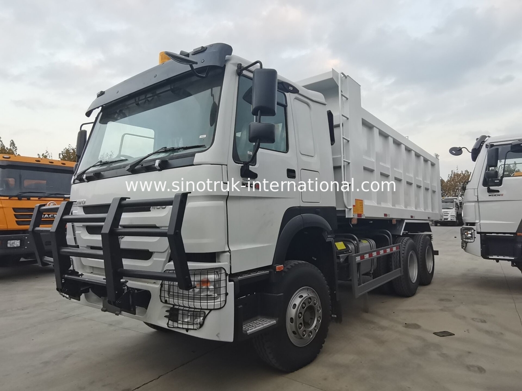 SINOTRUK HOWO 400 pk Tipper Dump Truck Voor de bouw A7 Militaire bumper waarschuwingslicht