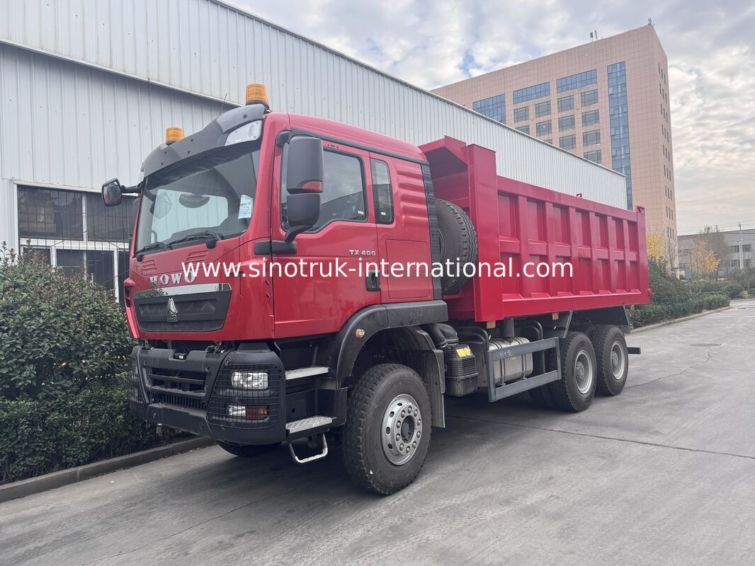 SINOTRUK HOWO TX Model 400HP LHD Kipper Dump Truck 6X4 met waarschuwingslichten