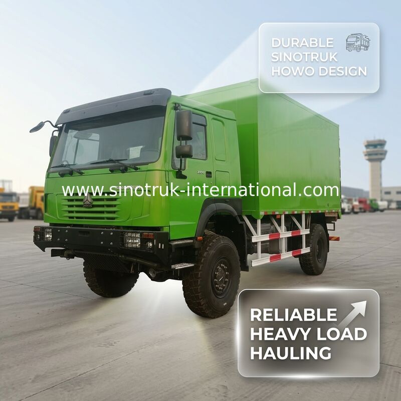SINOTRUK zware vrachtwagen met 4X4 LHD-aandrijving, 5000*2300*2300 mm vrachttank en 16 ton achterascapaciteit voor zwaar vrachtvervoer