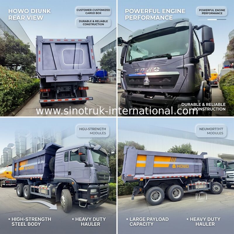 SINOTRUK Zware vrachtwagen TX-dumptruck met 380 pk motor, 30-40 ton laadvermogen en middelgrote hefvorm