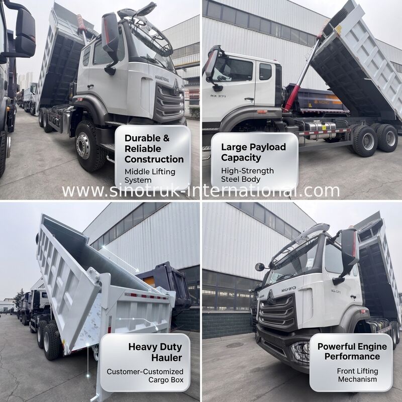 SINOTRUK HOHAN Nieuwe Howo Tipper Dump Truck 19-20CBM Customized Front Lifting 6 × 4 LHD Cargo Box