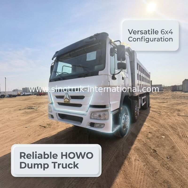 Tipper Dump Truck Zware vrachtvervoerder met een laadvermogen van 40-50 ton, 375 pk dieselmotor en 7300 mm vrachtdooslengte