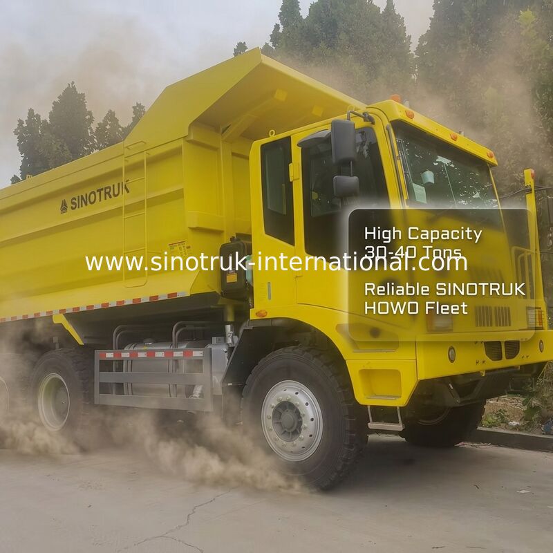 Sinotruk-mijnbouwdumper met 430 pk motor, 6x4 aandrijfmodel en laadbak met bodemdikte van 16 mm