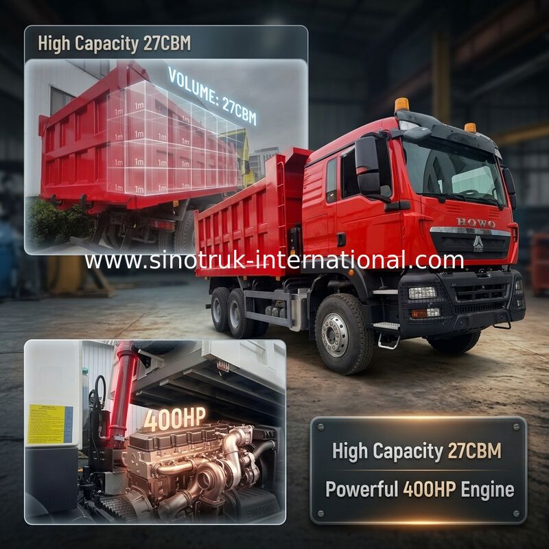 TX dumptruck 400 pk Weichai motor Euro II emissienormen