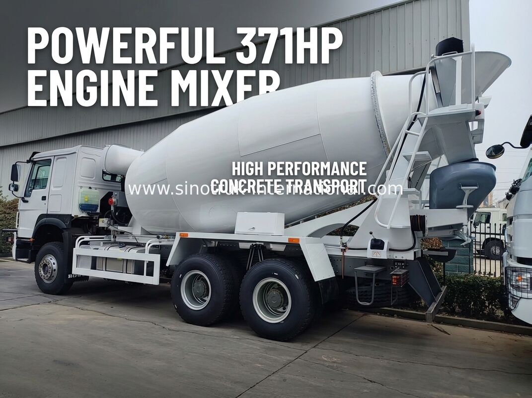 6x4 371PK 12CBM Betonmixer Vrachtwagen met Hoge Efficiëntie en Sterk Vermogen voor Zwaar Bouwgebruik