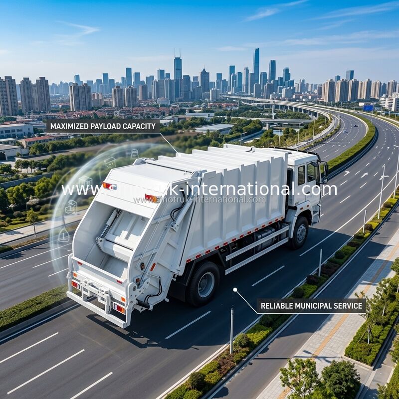 Professionele 4×2 van het Vrachtwagen 10-12 CBM Vuilnis van de Huisvuilinzameling de Bakvrachtwagen