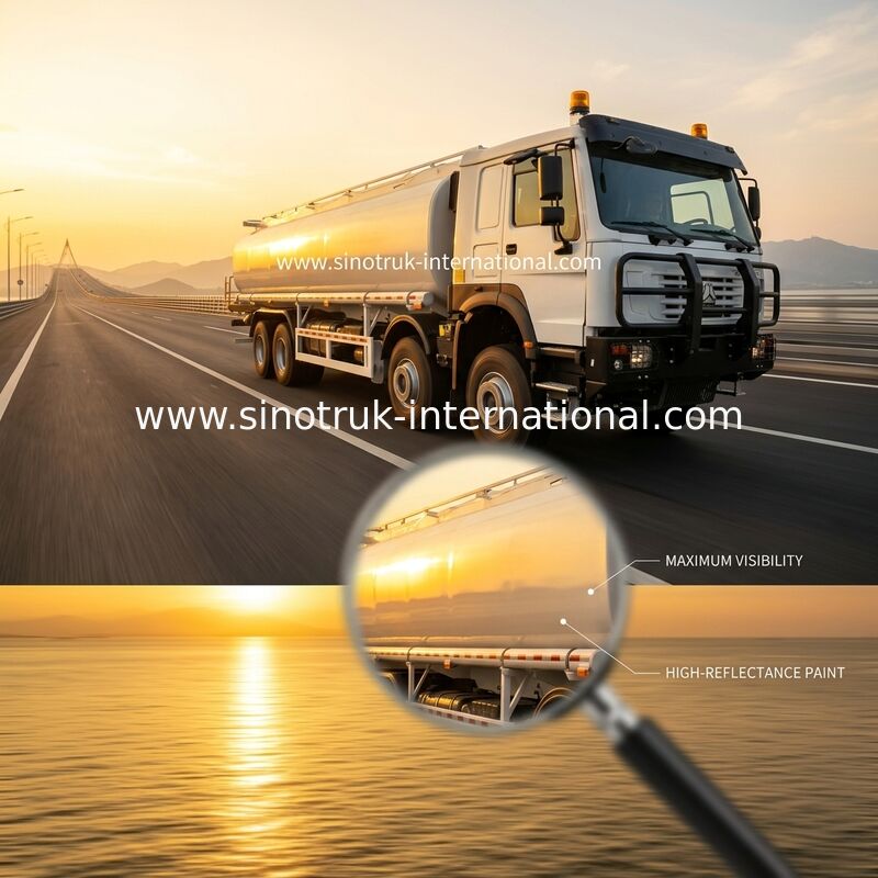 SINOTRUK HOWO Rood 371HP 8×4 12 Wielen Olie Tank Truck 30CBM