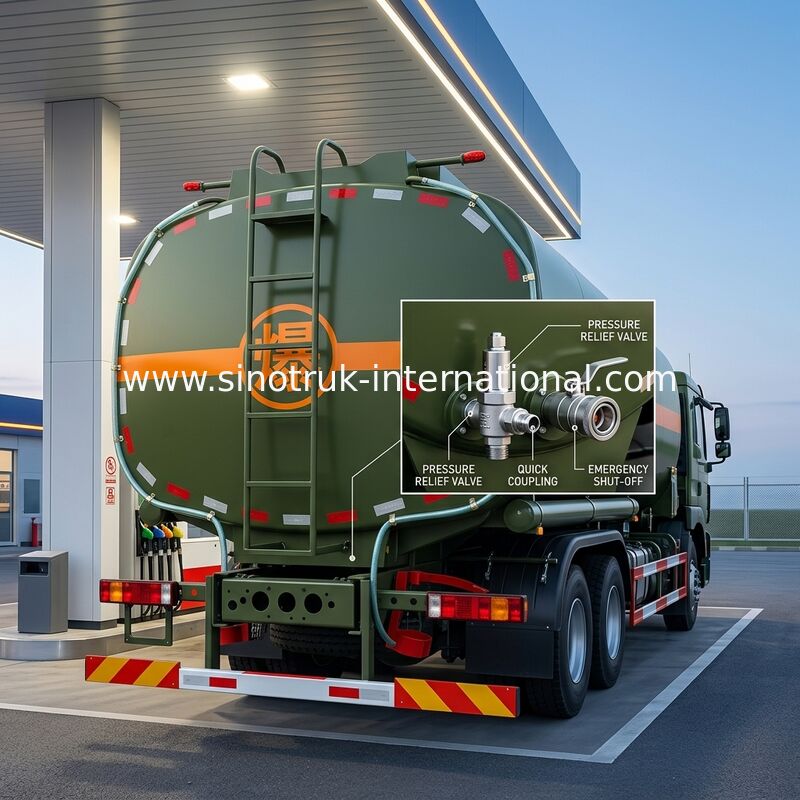 Van de de Stookolietanker van SINOTRUK 30CBM De Vrachtwagencomputer die de Mobiele Olietanker van Brandstofvrachtwagens Bijtankt