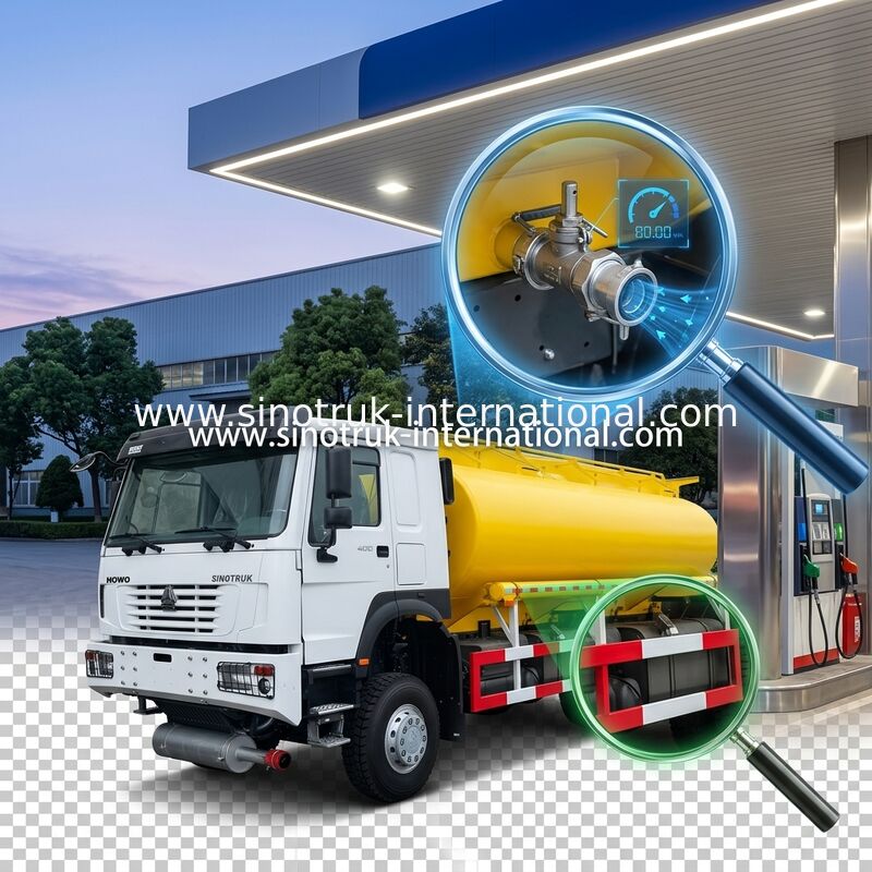 SINOTRUK HOWO 25CBM Olie Tank Truck 10 Wielen 400 pk 6 × 6 Meerdere compartimenten
