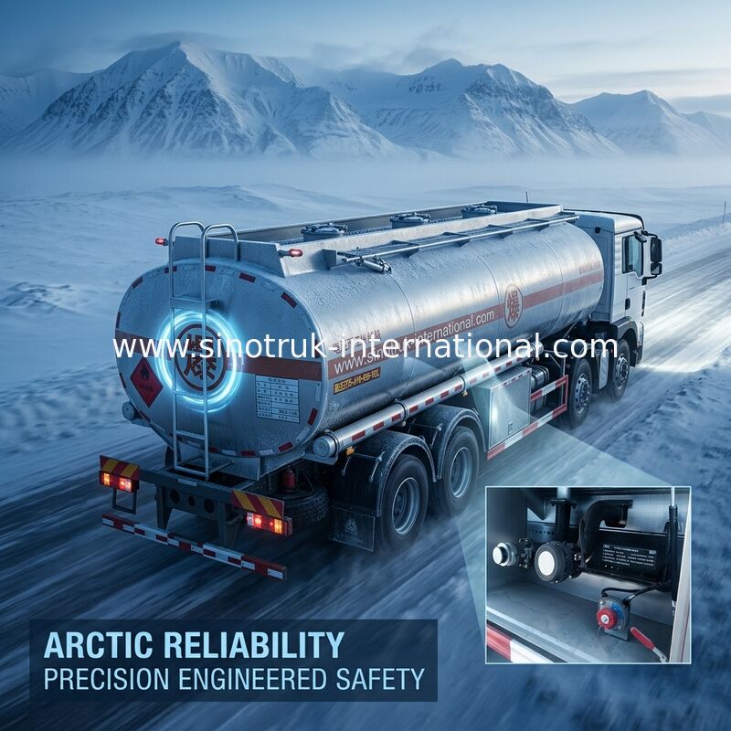 Stabiele Olietankwagen SINOTRUK HOWO 30 - 40 CBM voor Olievervoer 8X4 RHD