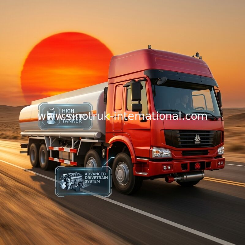 De Olietankwagen 30CBM van SINOTRUK HOWO voor Olievervoer 8X4 RHD Euro2 336HP