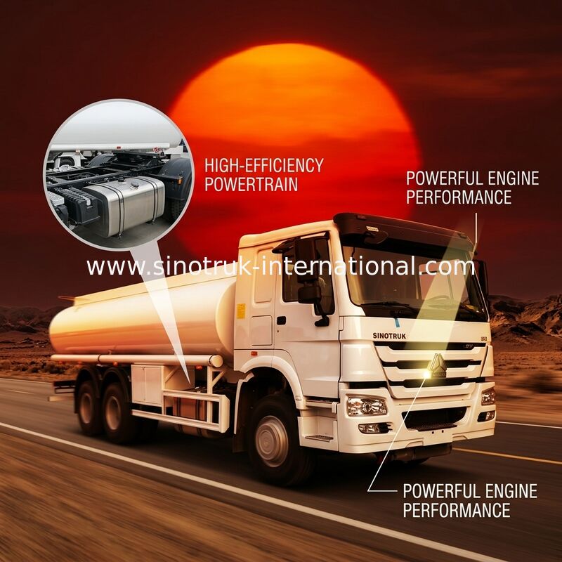 De Brandstoftankwagen van SINOTRUK HOWO 20 Ton, Mobiele de Brandstofvrachtwagens van 6X4 LHD Euro2 290HP
