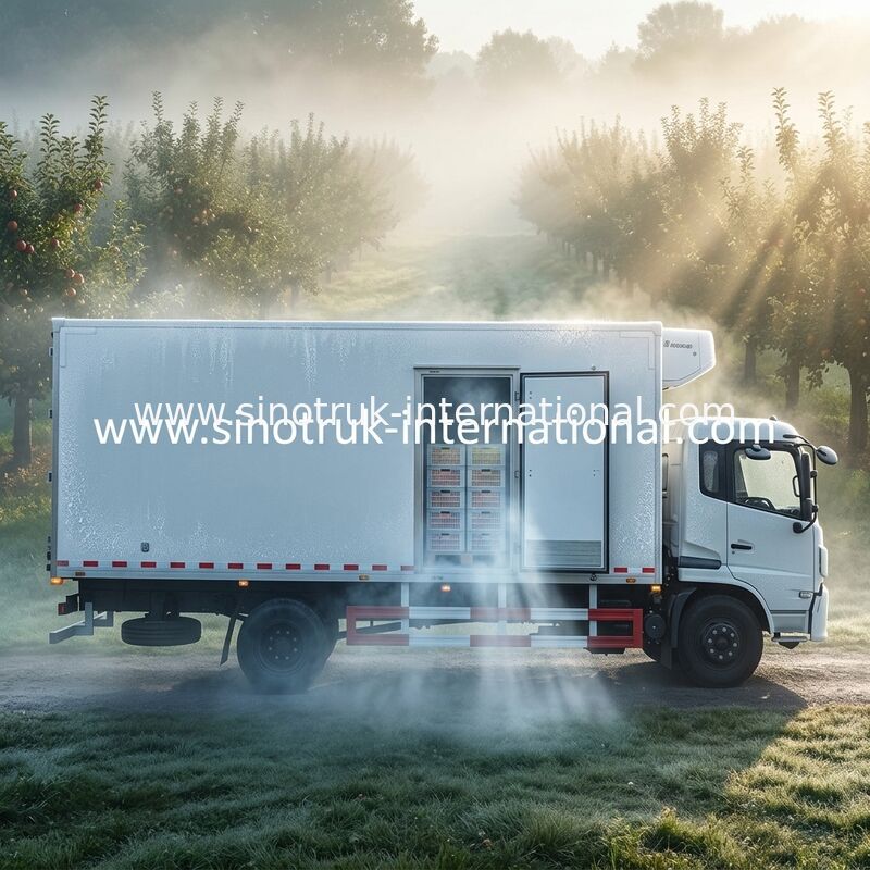 7 T Gekoelde Vrachtwagens en Bestelwagenslhd 4X2 Euro 2 Gesloten Van Truck With Bevroren Doos