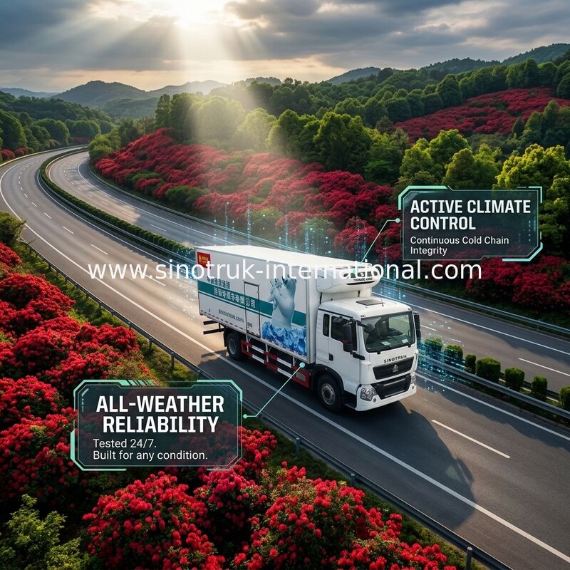 140 HP-de Doosvrachtwagen van de Motorijskast, RHD 4X2 8 Ton Gekoelde Voedselvrachtwagen