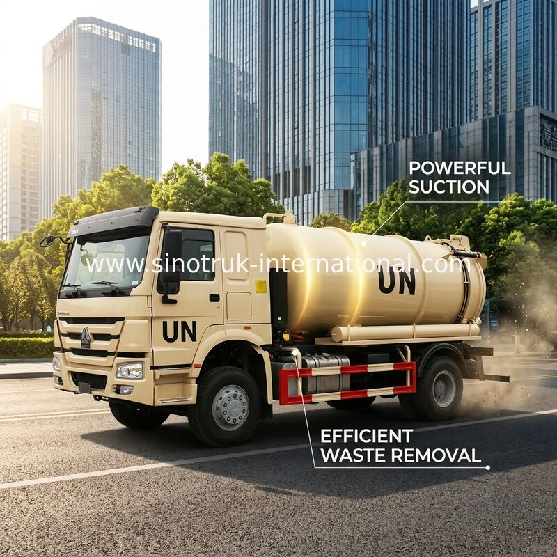 Van de de Rioleringszuiging van SINOTRUK HOWO de Vrachtwagen 10000L LHD 4X2, Vloeibaar Afvalvrachtwagens