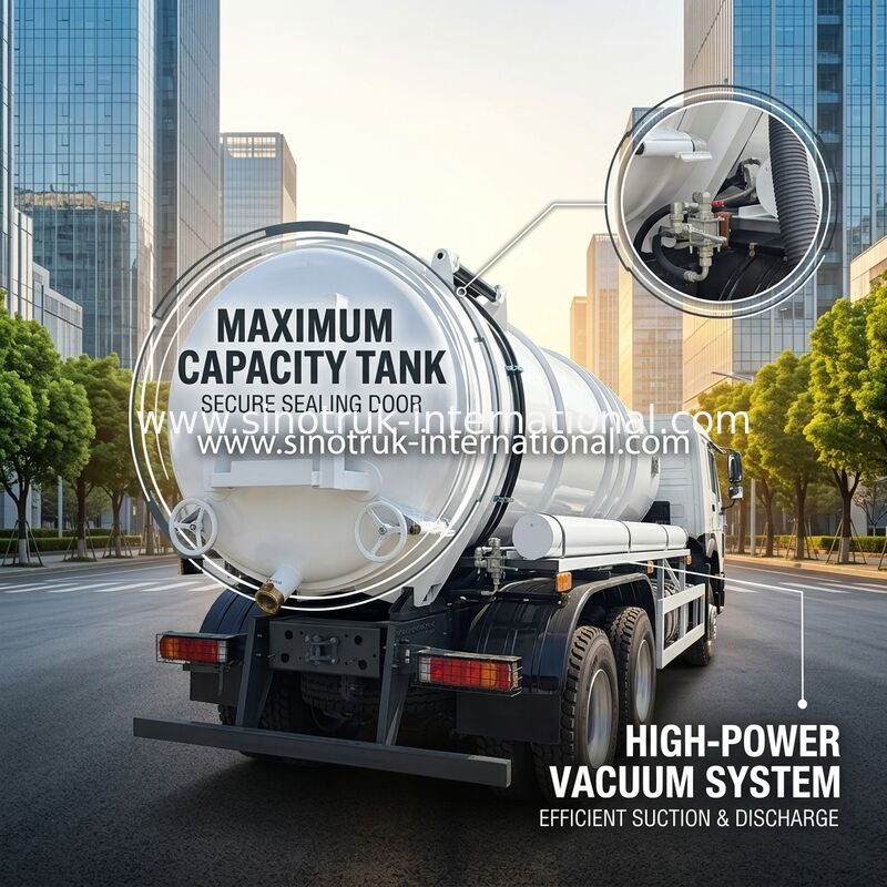 HOWO 6*4 16CBM 380PK Rioleringsreinigingswagen Krachtige prestaties voldoen aan efficiënte multifunctionele reinigingsoplossingen