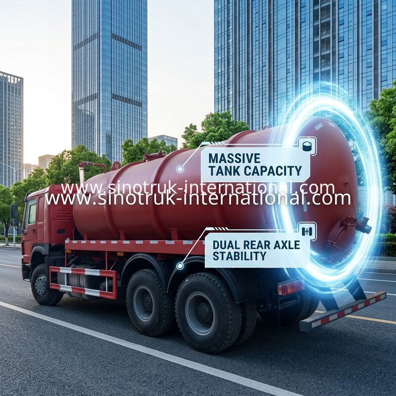 Professionele van het de Zuigingsriool van 16CBM LHD 336HP Vacuüm de Pompvrachtwagen/Moddervrachtwagen