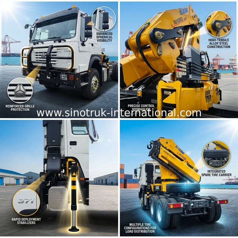 Uw all-in-one werkpaard: HOWO 371HP 6x4 met XCMG 12T kraan