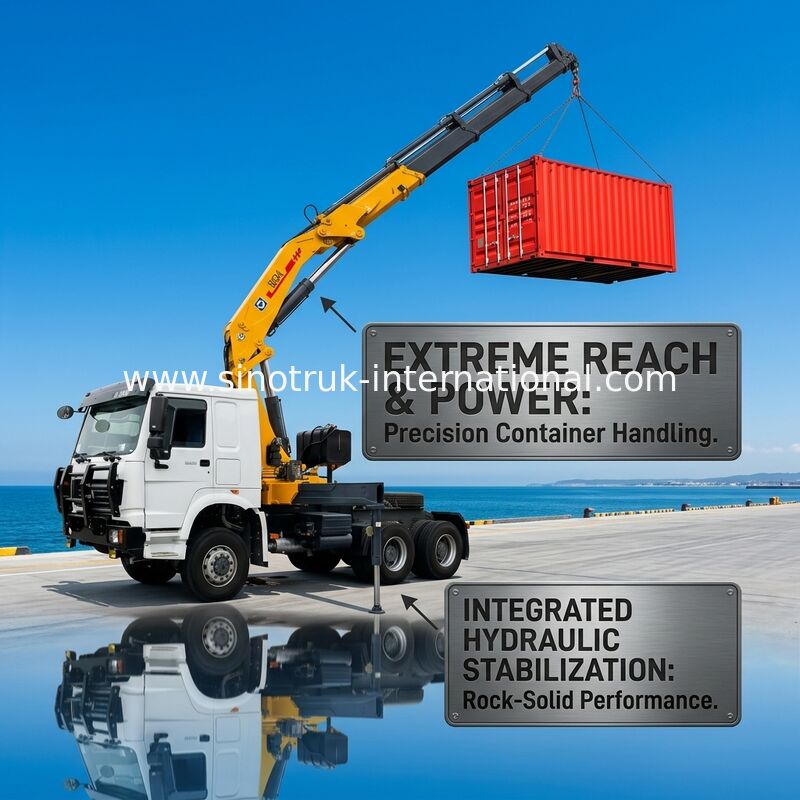 SINOTRUK de tractorvrachtwagen zette Hydraulische Kraan 6X4 LHD 336HP XCMG 12 op Ton Kraan