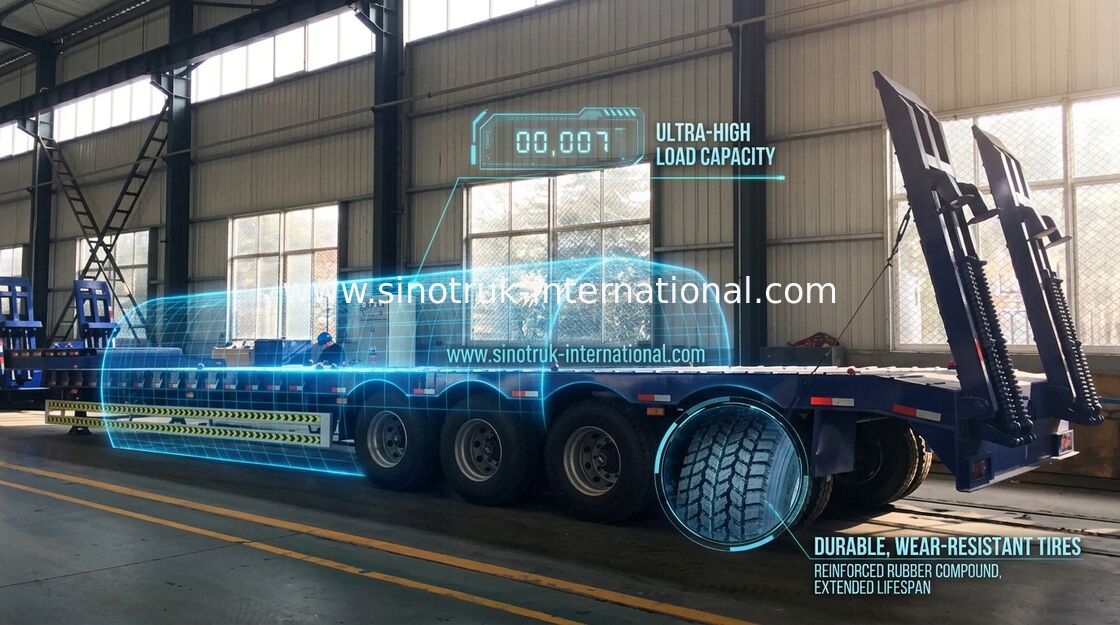 De speciale Vrachtwagen van de Vervoer Semi Aanhangwagen 80 Ton 70 Ton 60 Ton 50 Ton Met lange levensuur