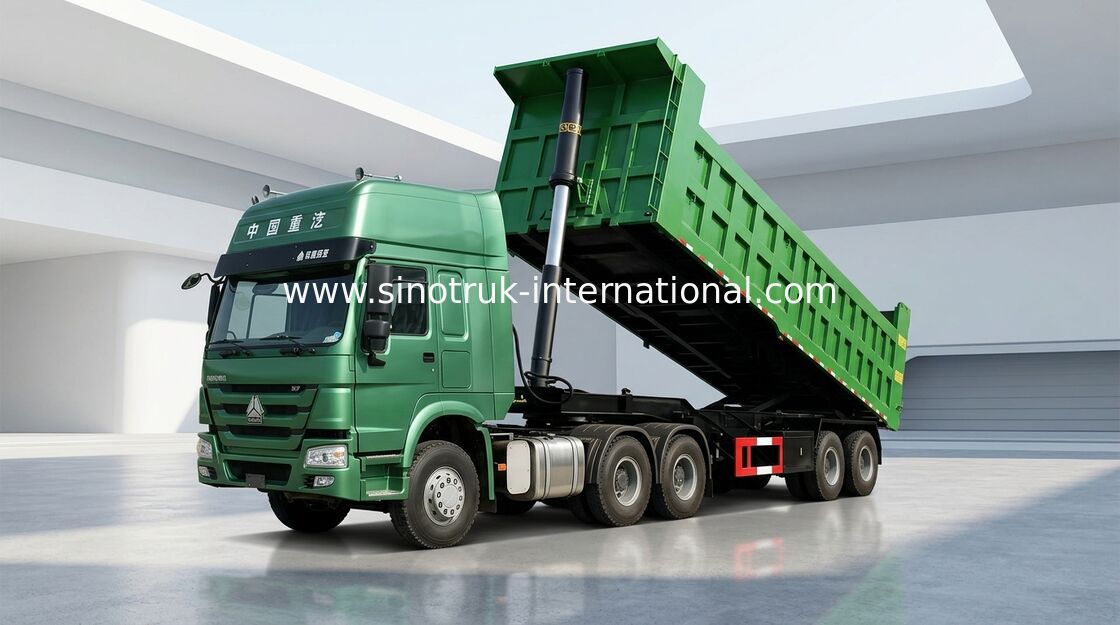 De hydraulische Vrachtwagen van de Kippers Semi Aanhangwagen 80 Ton van 25-45CBM voor Ladingsvervoer