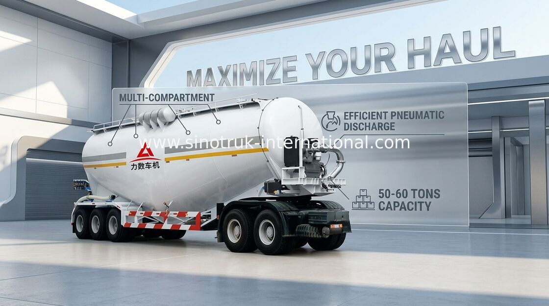 48.5cbm Mn-Vrachtwagen van de de Tank Semi Aanhangwagen van het Staal de Bulkcement ISO/3C/BV/IFA/SGS