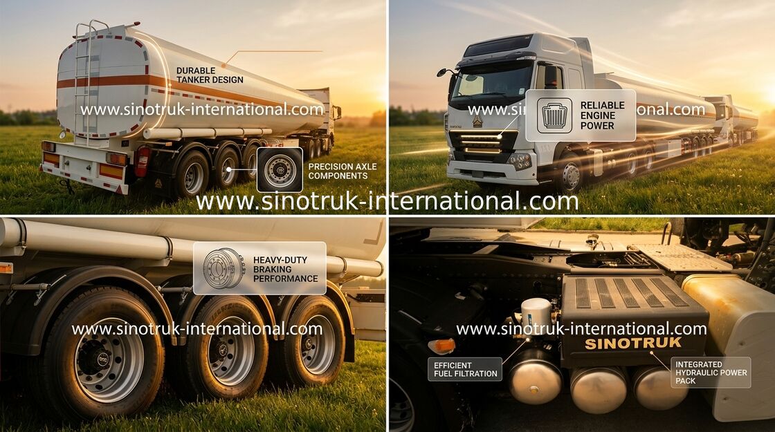 A7 Semi Aanhangwagenvrachtwagen 3 de Leveringsvrachtwagen van de AssenStookolie met 50000L - 65000L-Tank