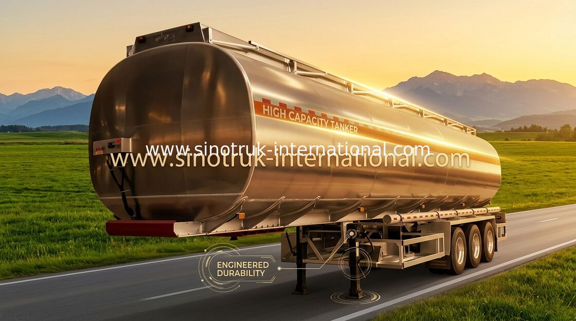 Semi Tankwagen 3 van de Aanhangwagenolie Assen 50-80 Ton van 45-60CBM SINOTRUK HOWO