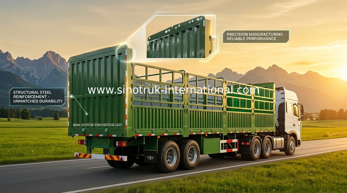 Flat-bed Semi Aanhangwagenvrachtwagen 3 Assen 30-60Tons 13m voor Ladingscontainer