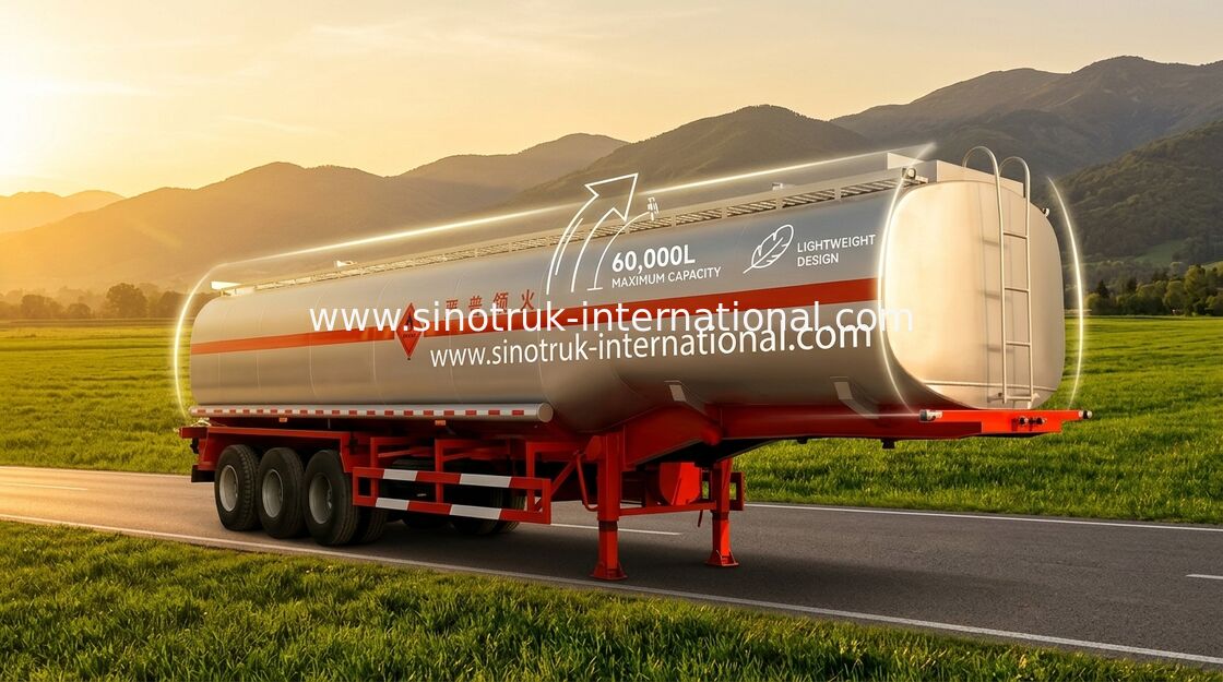 Op zwaar werk berekende Semi de Aanhangwagenvrachtwagen van de Koolstofstaaltanker voor Opslag/Dragende Oliën