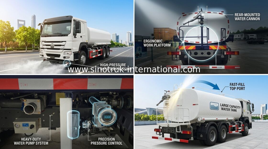 Groene de Tankervrachtwagen LHD 6X4 15 van het Water Dragende Water - het Drinkwatervrachtwagen van 25CBM