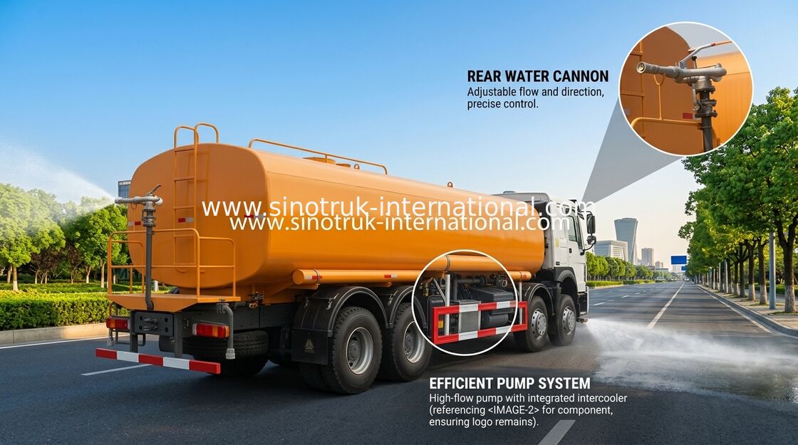 Van het de Sproeierwater van Sinotrukhowo de Tankwagen Euro 2 van 30CBM 8 X 4
