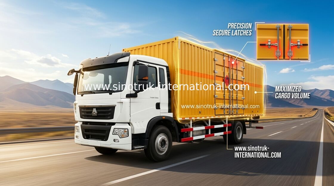 High Security Van Cargo Truck SINOTRUK HOWO 4X2 LHD Euro 2 Vrachtwagenvoertuig