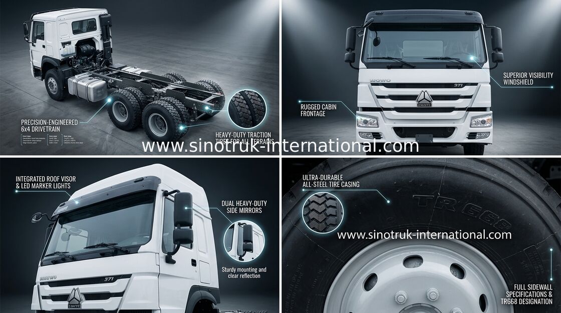 Van SINOTRUK HOWO de Euro 2 LHD 6X4 336HP HW76 Cabine van de de Ladingsvrachtwagen voor Vervoer