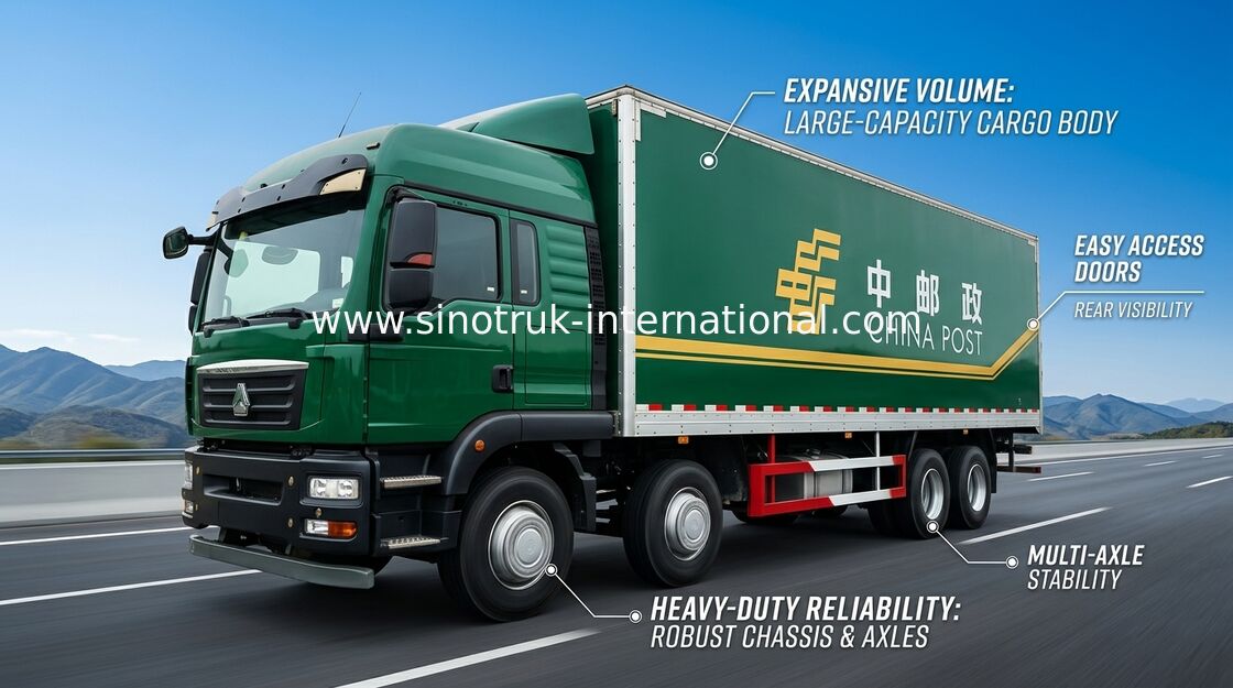 SINOTRUK HOWO Cargo Van Truck 30 - 40 Ton 6x2-Euro 2 336HP voor Logistiekindustrie