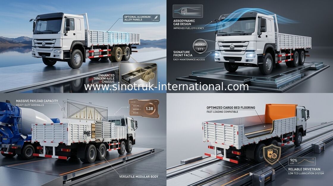8X4 RHD-Ladingsvrachtwagen 30 - 60 Ton de Euro van 2 336HP Hoge Veiligheids voor Logistische Industrie