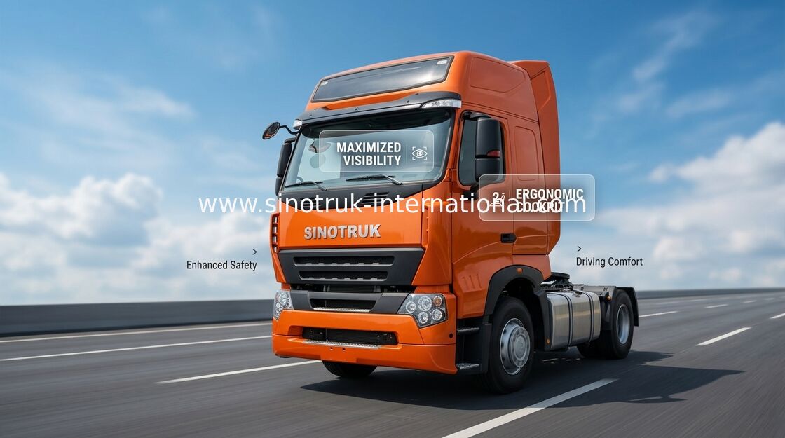 Betrouwbare Howo-Oranje de Kleurentractor van de Tractorvrachtwagen en Vrachtwagen Laag Brandstofverbruik