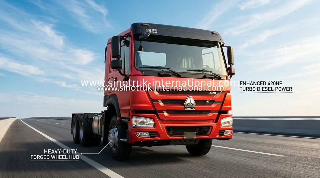 De Tractorvrachtwagen Gloednieuwe 430Hp Lhd 10Wheels 6 × 4 van Sinotrukhowo