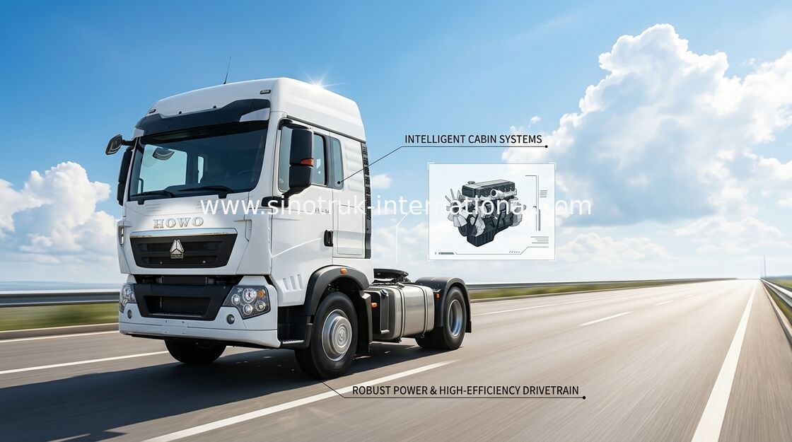 Van de de MENSENmotor van SINOTRUK HOWO T5G van de de Tractorvrachtwagen LHD 6X4 Euro 4 336 HP ZZ4257N324GD1