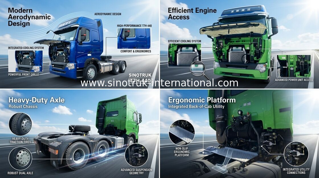 Internationale de MENSENmotor 440 van de Vrachtwagentractor T7H Eerste HP - verhuizerslhd 6X4 Euro 4
