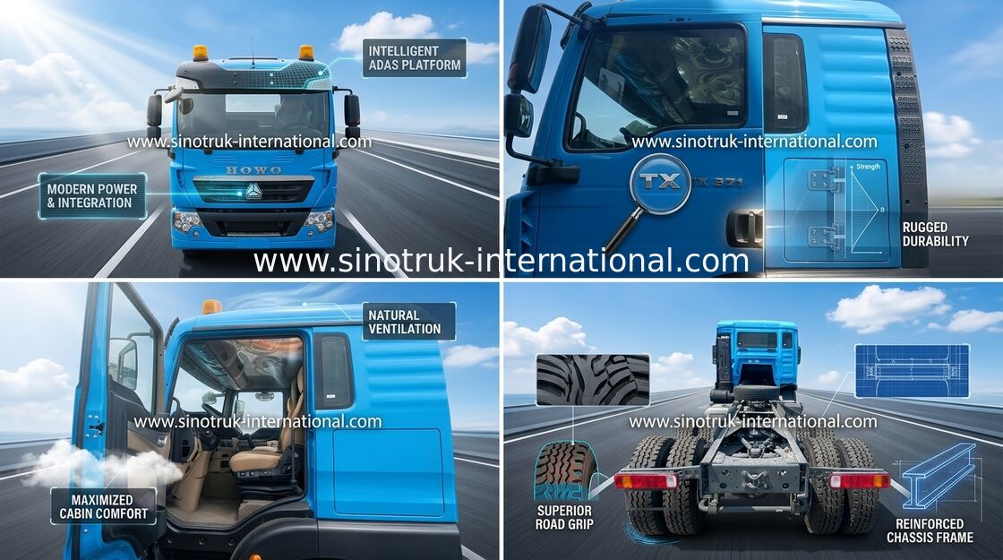 Het Type van de Tractorvrachtwagen LHD van 371HP SINOTRUK HOWO 6x4