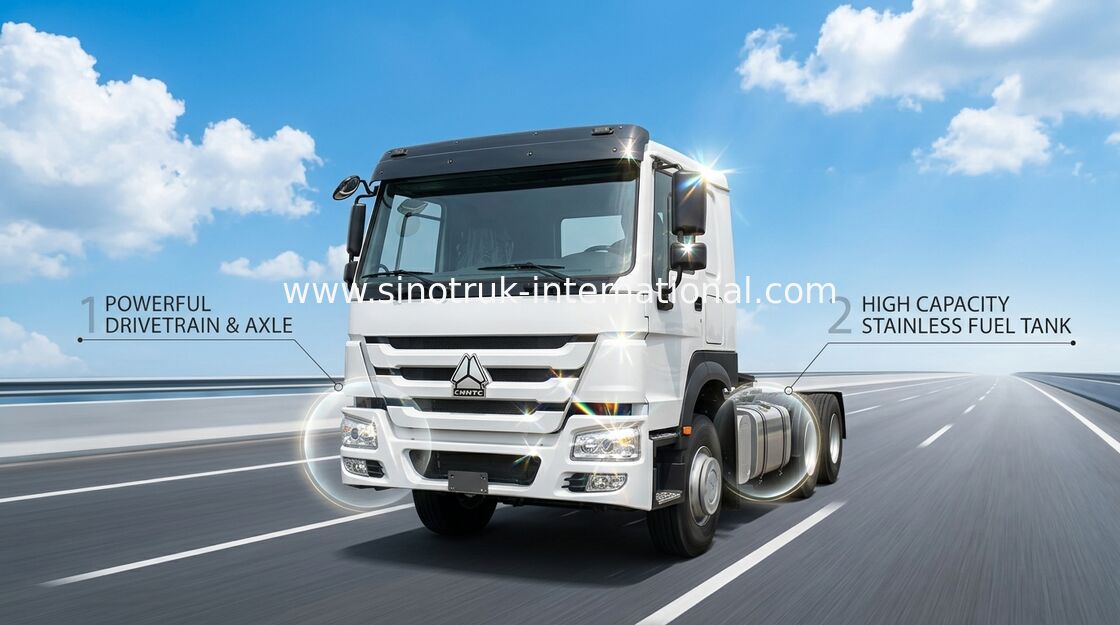 336HP 10 van LHD 6 X 4 van de de Vrachtwagenhw76 Cabine van de Wielenhowo Tractor Enige de Ligplaatsveiligheid