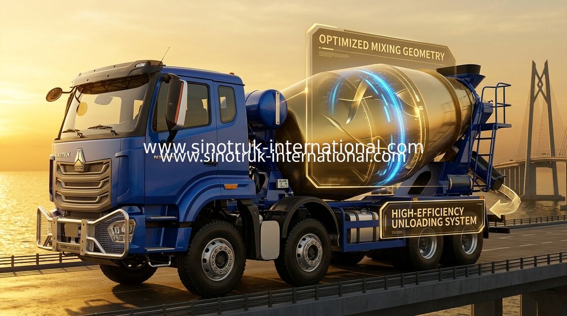 SINOTRUK HOWO NX 371PK 8*4 12 Wielen Betonmixer Vrachtwagen, Betonmixer, Cementmixer Vrachtwagen