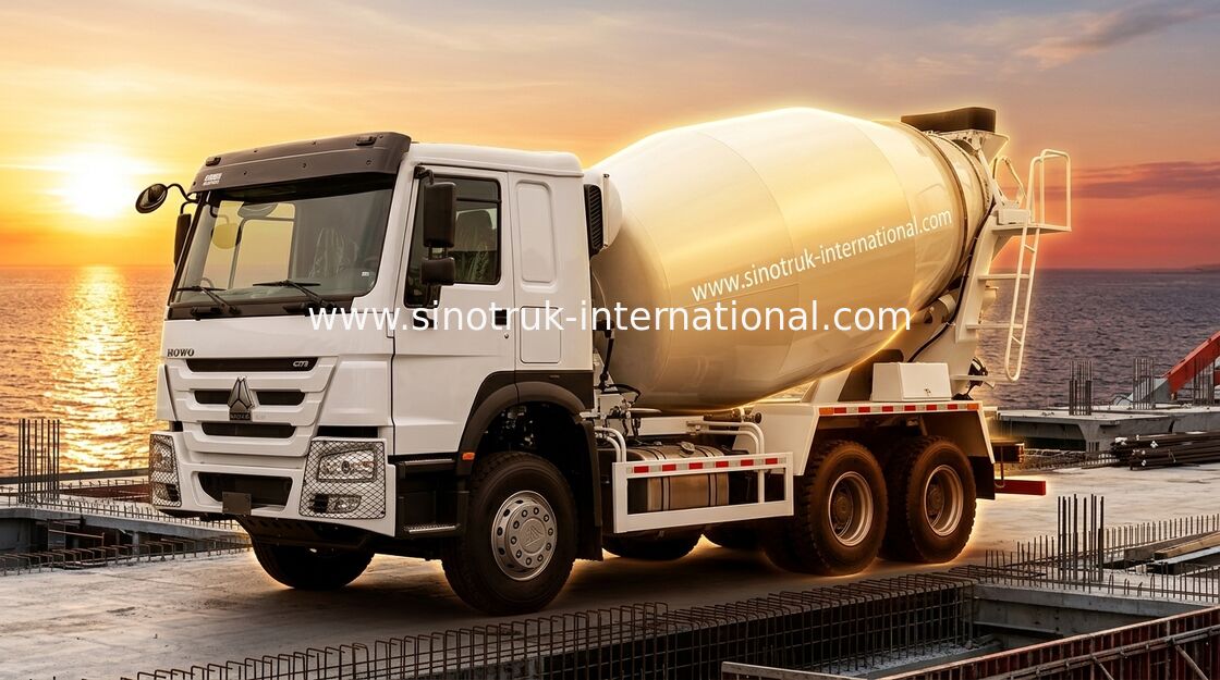 SINOTRUK HOWO LHD 6×4 10 wielen Betonmixer Truck Hoog paardenvermogen 400 pk