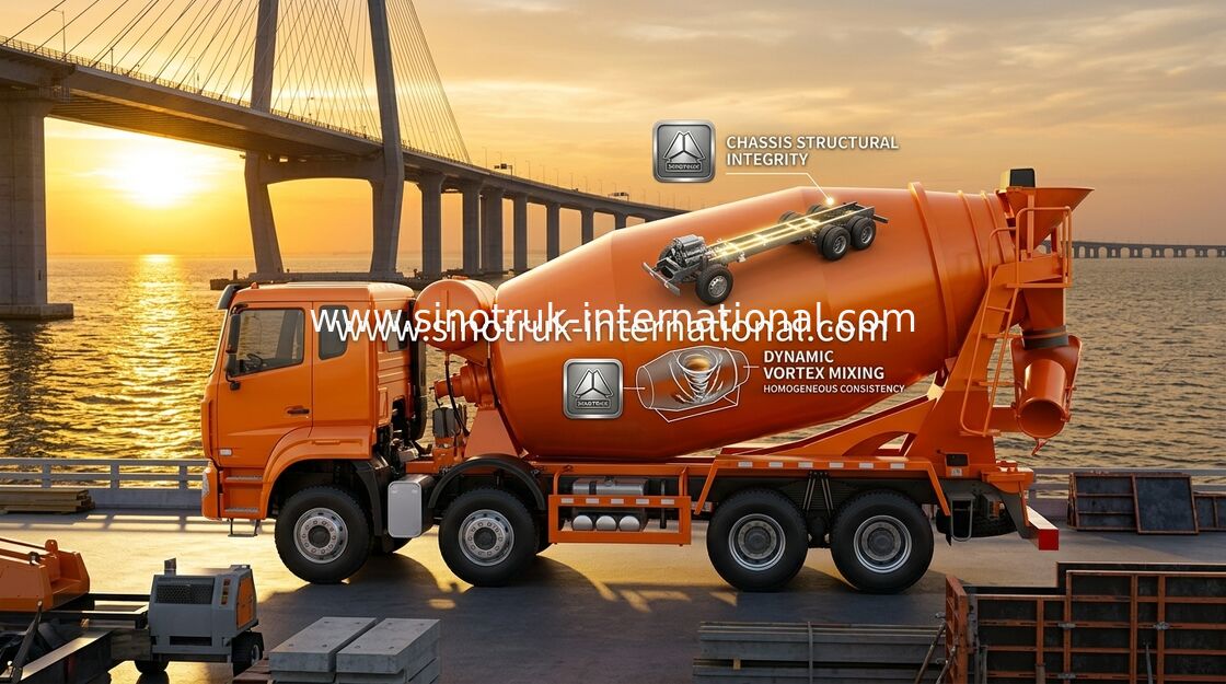 Sinotruk Howo N7 Betonmixer Truck 6 X 4 Euro 2 380 pk Voor de bouw